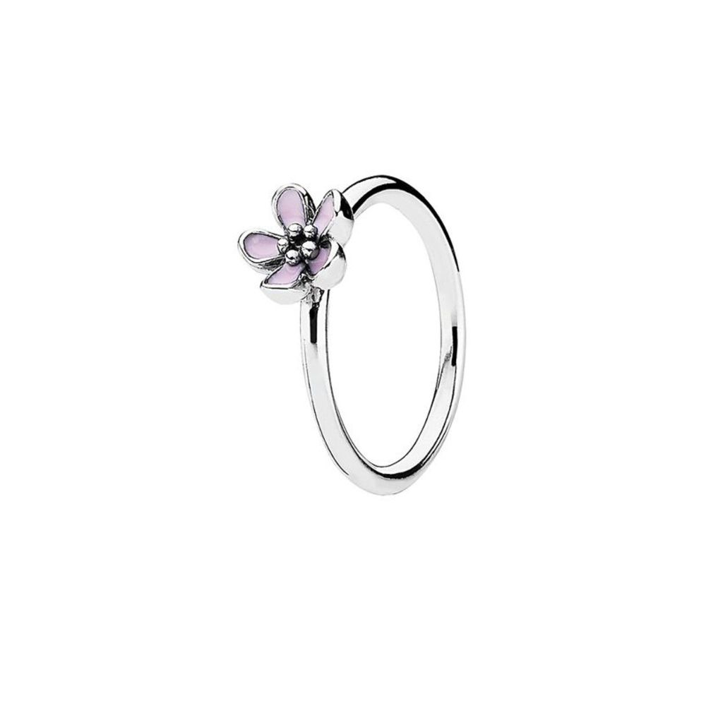 Pandora Daisy Signet Silver Enamel Ring